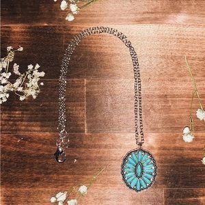 Handmade oval pendent necklace